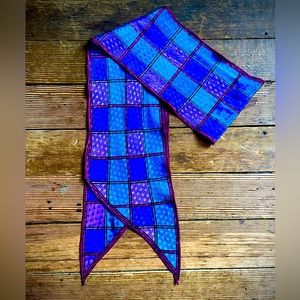 Vintage 100% Silk Scarf from 80s
